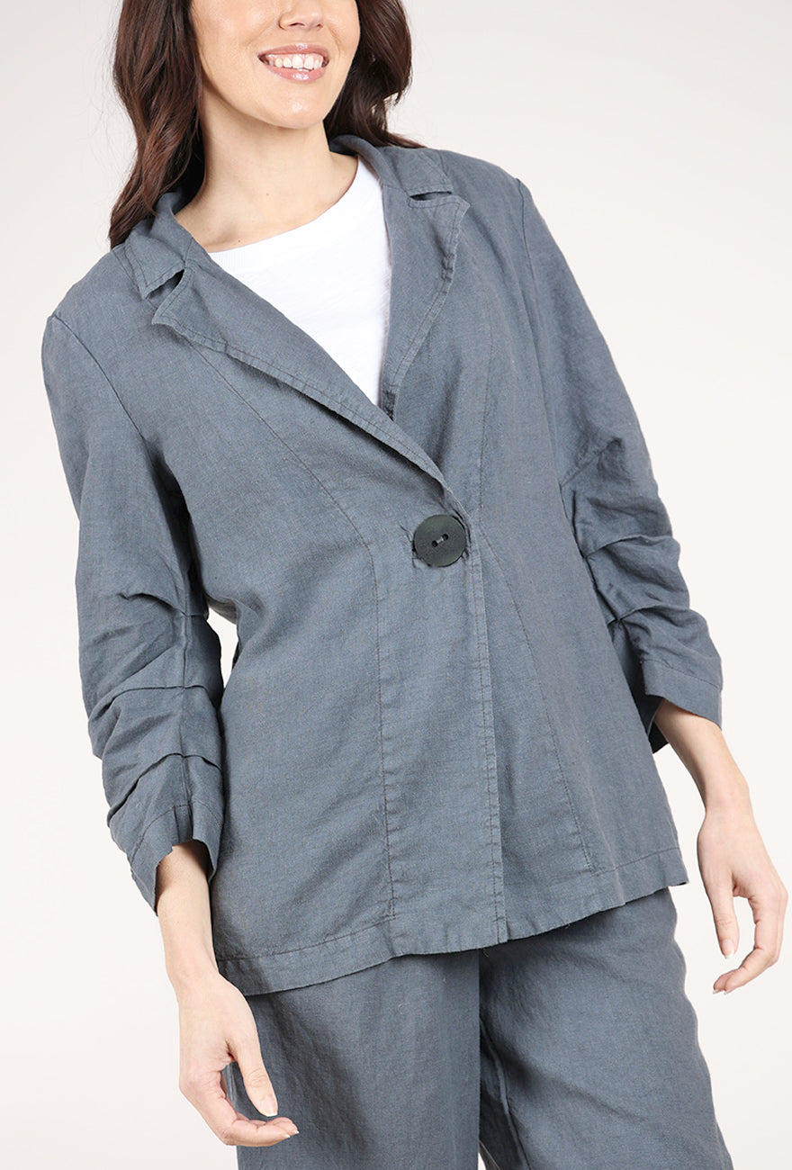 Grizas Linen Lady Blazer, Coal 