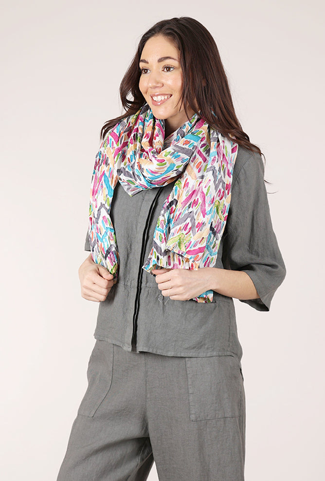 Dress Addict Pareo Scarf, Pink/Teal 