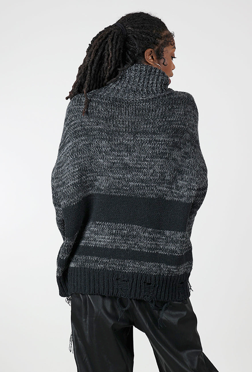 Studio B3 Grano Sweater, Black/Gray 