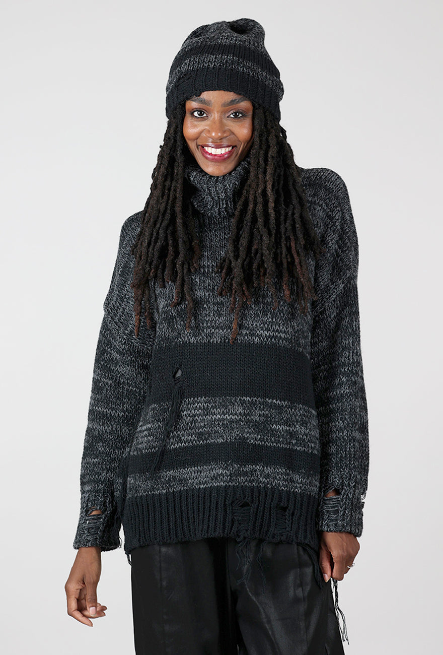 Studio B3 Punko Beanie, Black/Gray 