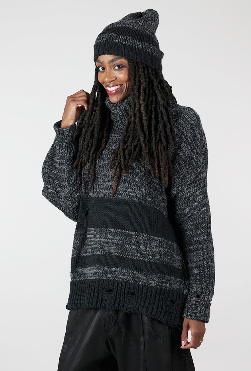 Studio B3 Punko Beanie, Black/Gray 