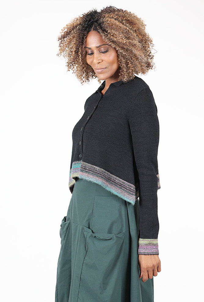 Yaz Breakout Trim Cardie, Black Angle 2