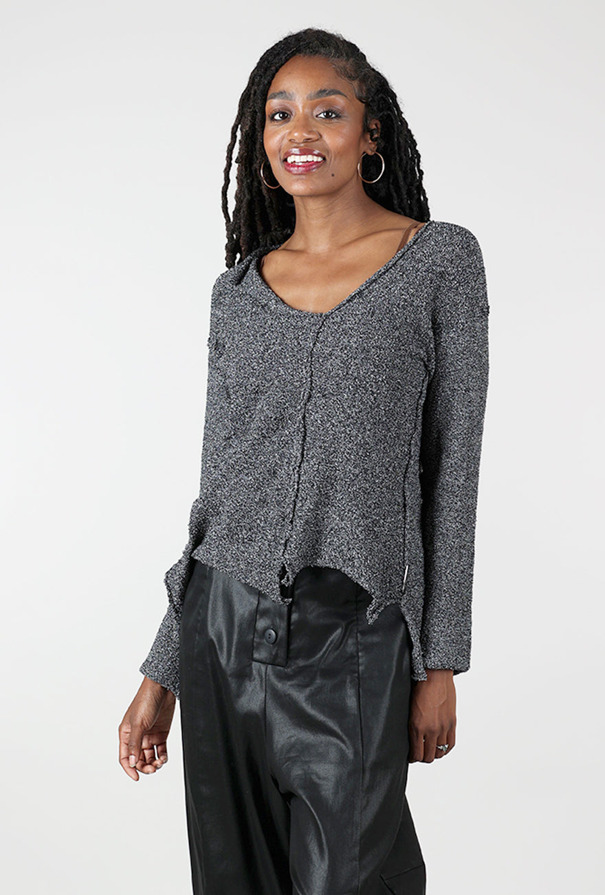 Paper Temples Countess Pullover, Black Speckle 