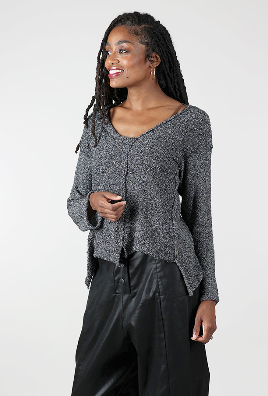 Paper Temples Countess Pullover, Black Speckle 