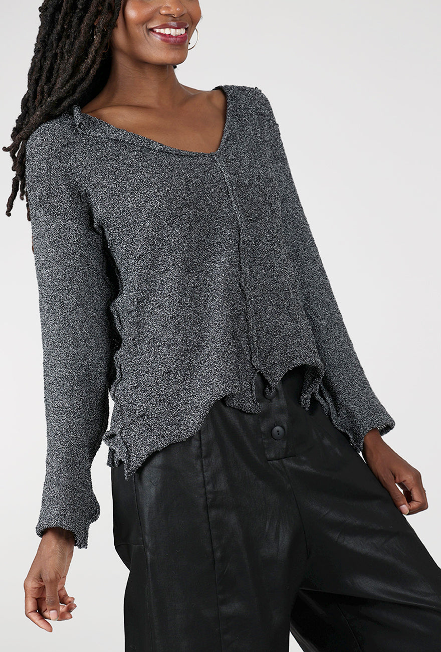 Paper Temples Countess Pullover, Black Speckle 