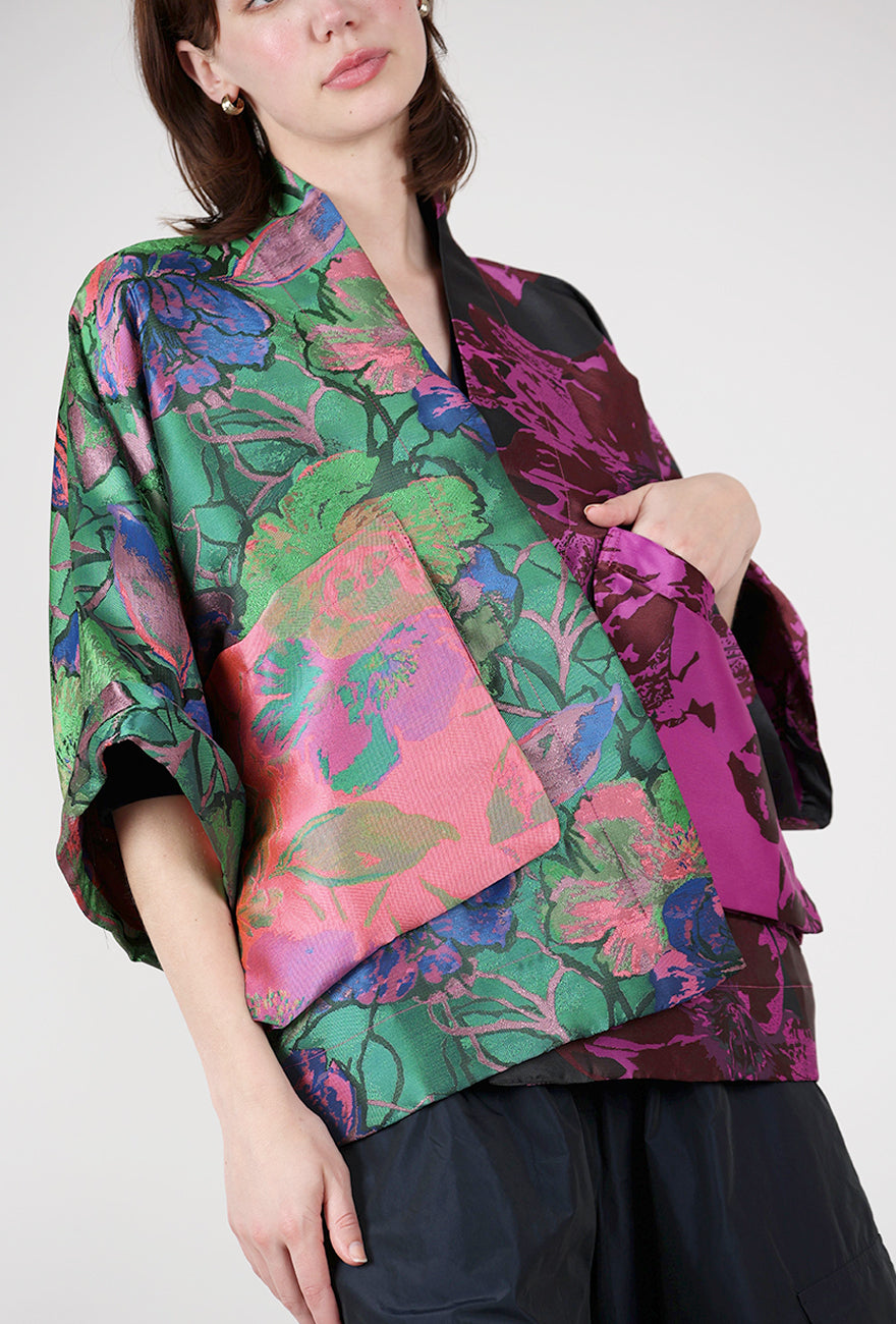 Alembika Dolman Jacquard Jacket, Magenta Mix 