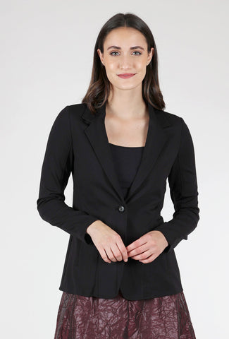 Peace of Cloth Scarlet One-Button Jacket, Black 
