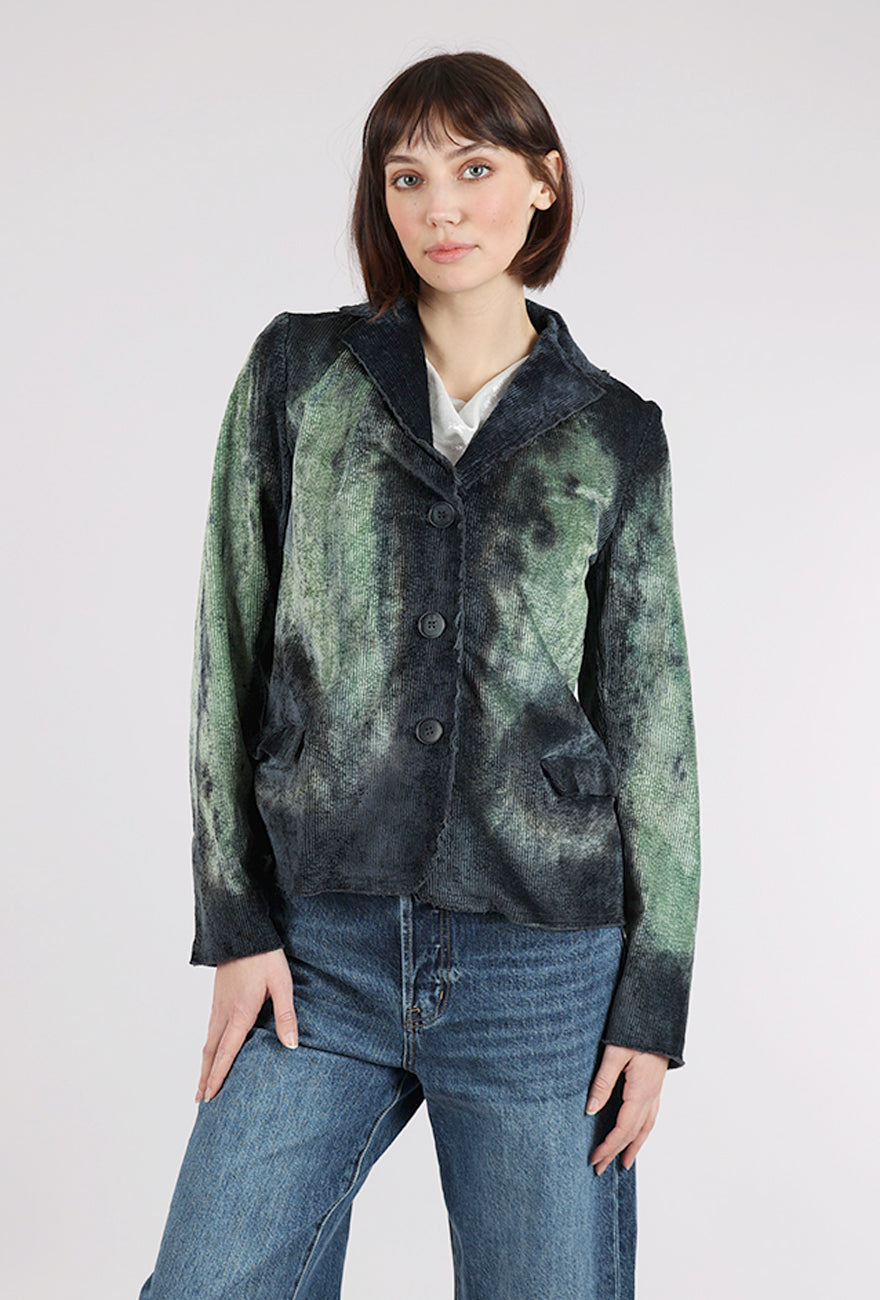 Heyne Bogut Nicksian Ombre Cord Blazer, Sea 