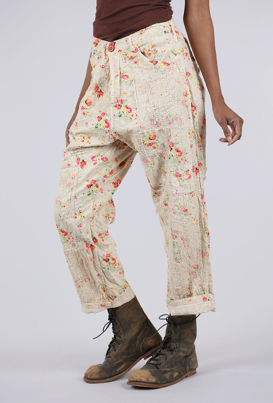 Magnolia Pearl Cotton Linen Miner Pants, Circus Rose 