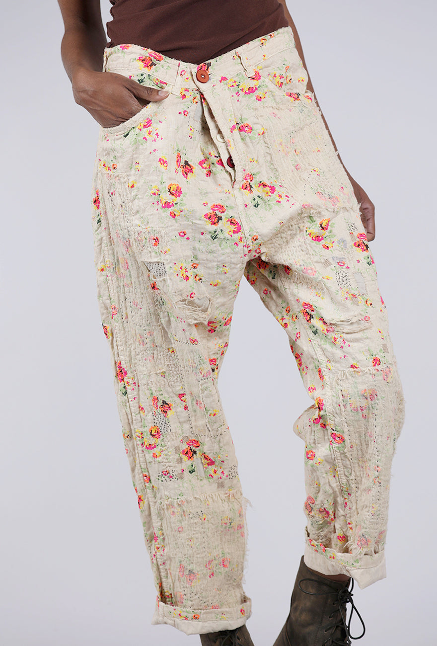 Magnolia Pearl Cotton Linen Miner Pants, Circus Rose 