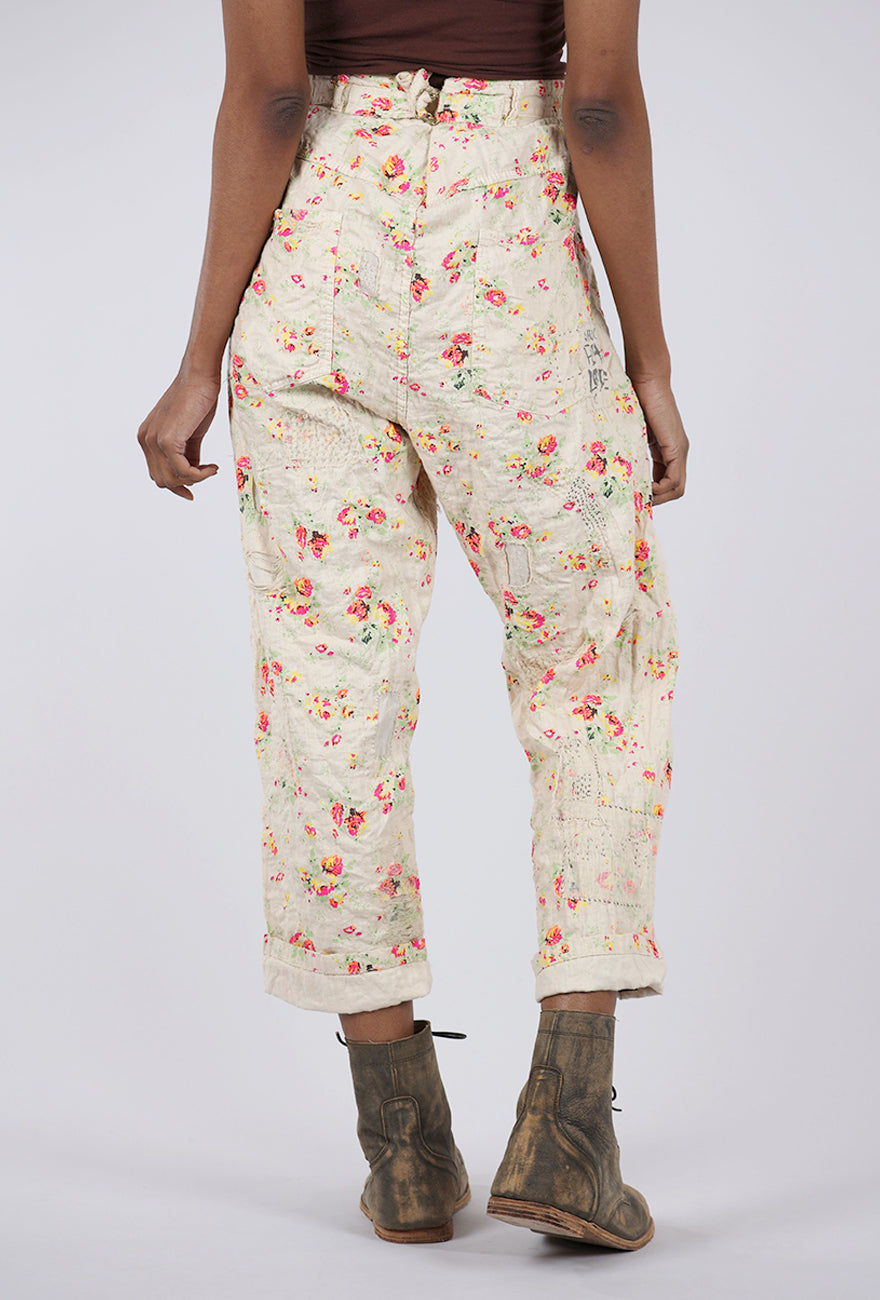 Magnolia Pearl Cotton Linen Miner Pants, Circus Rose 