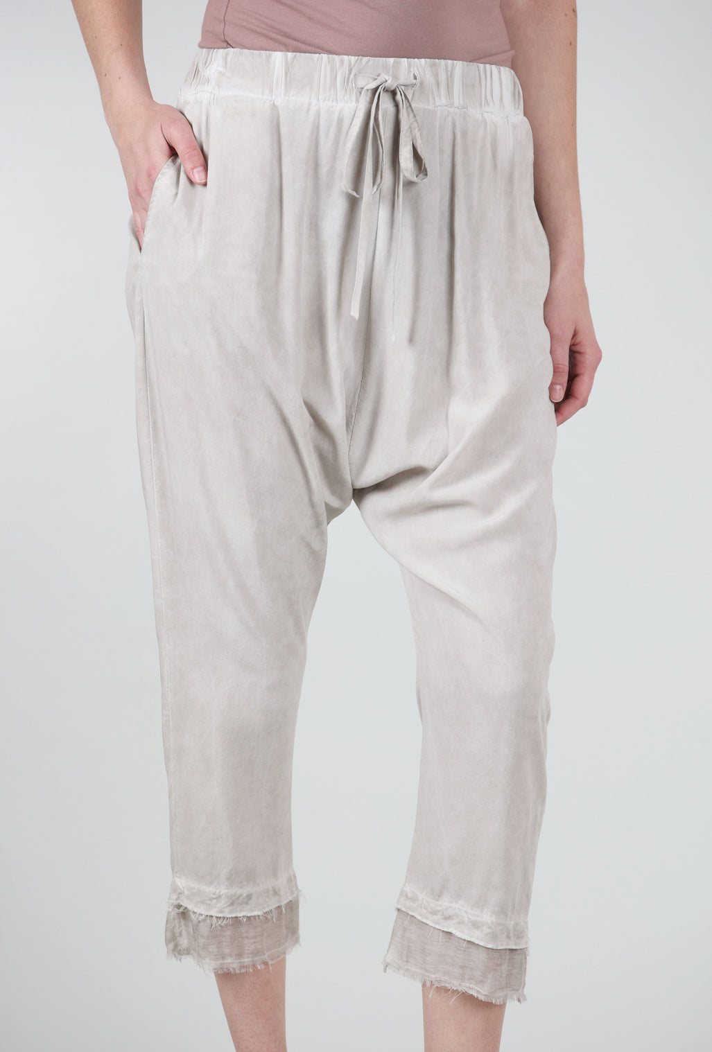 Sanctamuerte Silky Extended Rise Pant, Ivory 