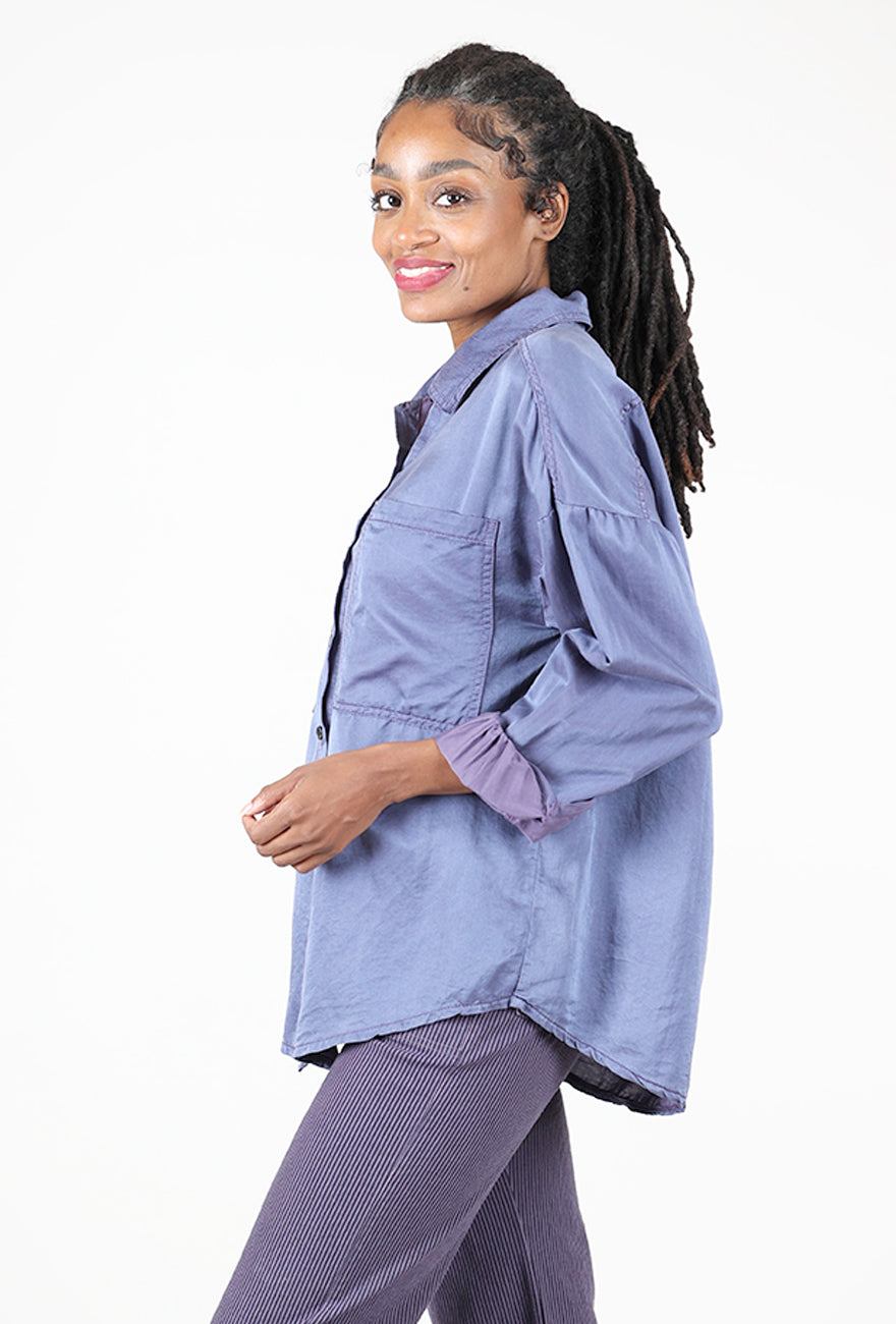 Whispering Silk Shirt, Grape