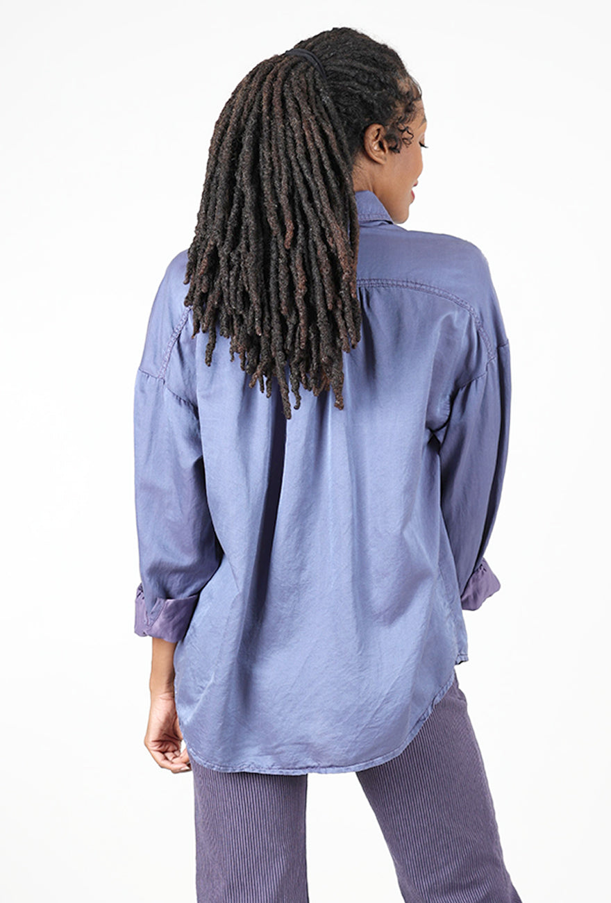 Whispering Silk Shirt, Grape