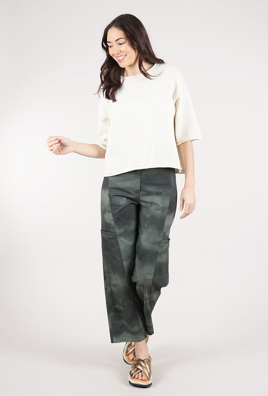 Grade & Gather Rolled-Edge Eyde Sweater, Ivory 