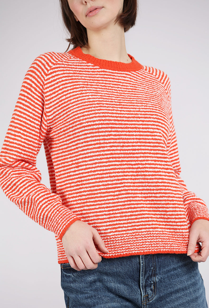 Margaret O'Leary Lola Pullover, Tomato Stripe 