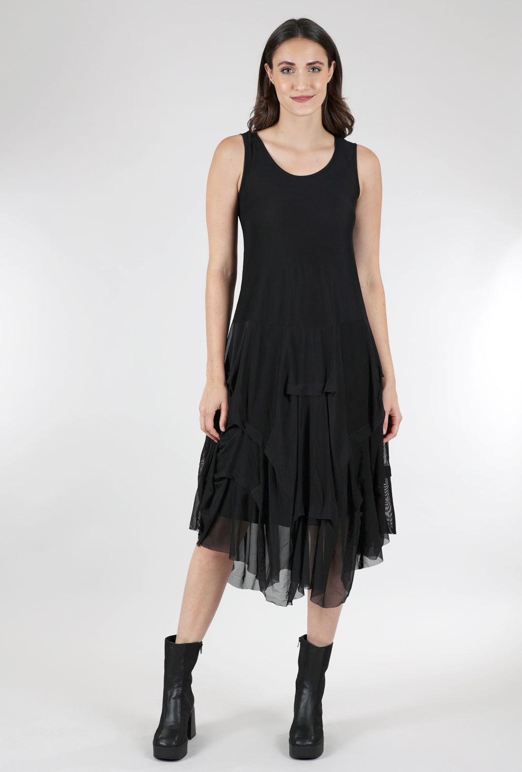 Kozan Martha Dress, Black Mesh 