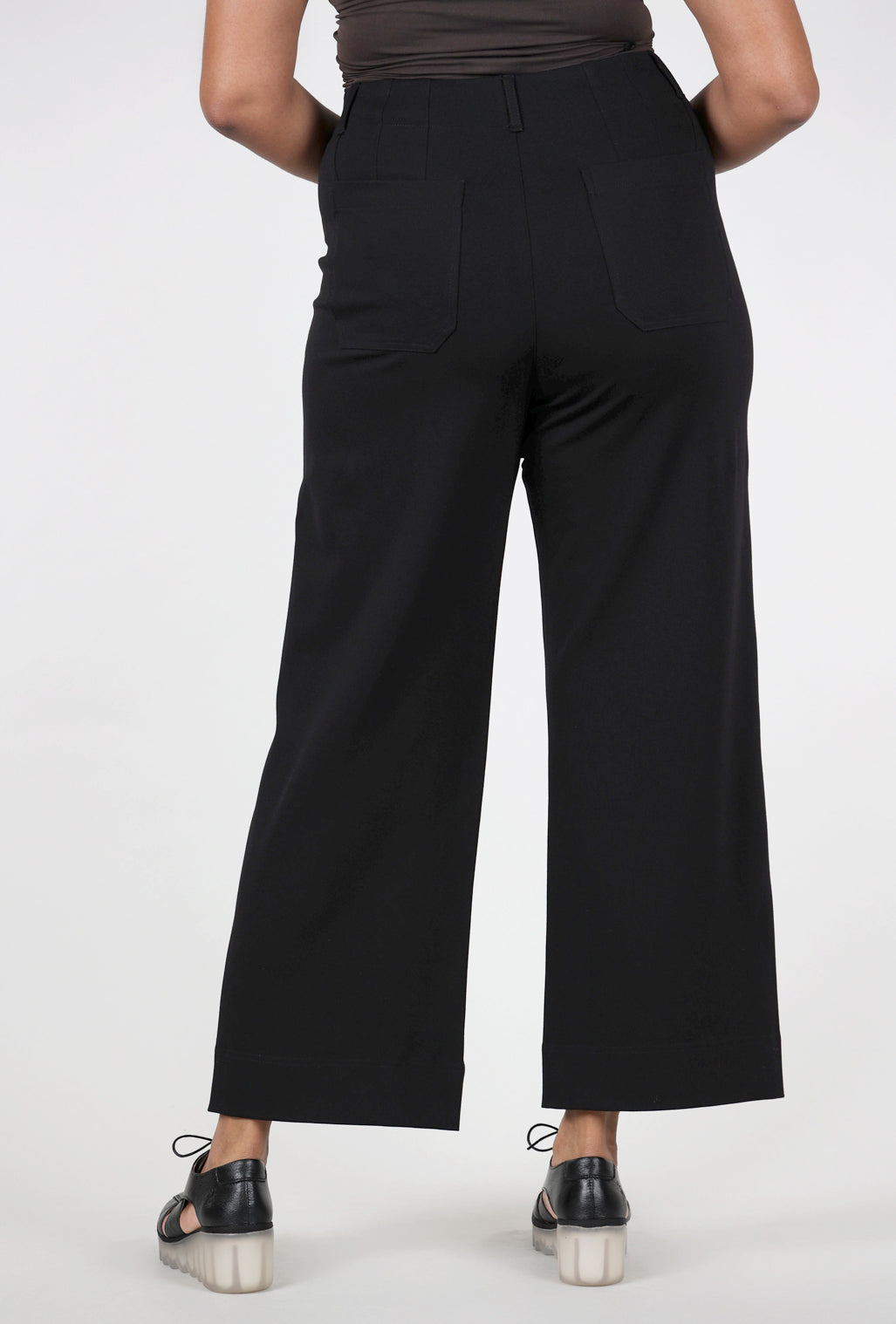 Habitat Luxe Ponte Wide Leg Pant, Black 