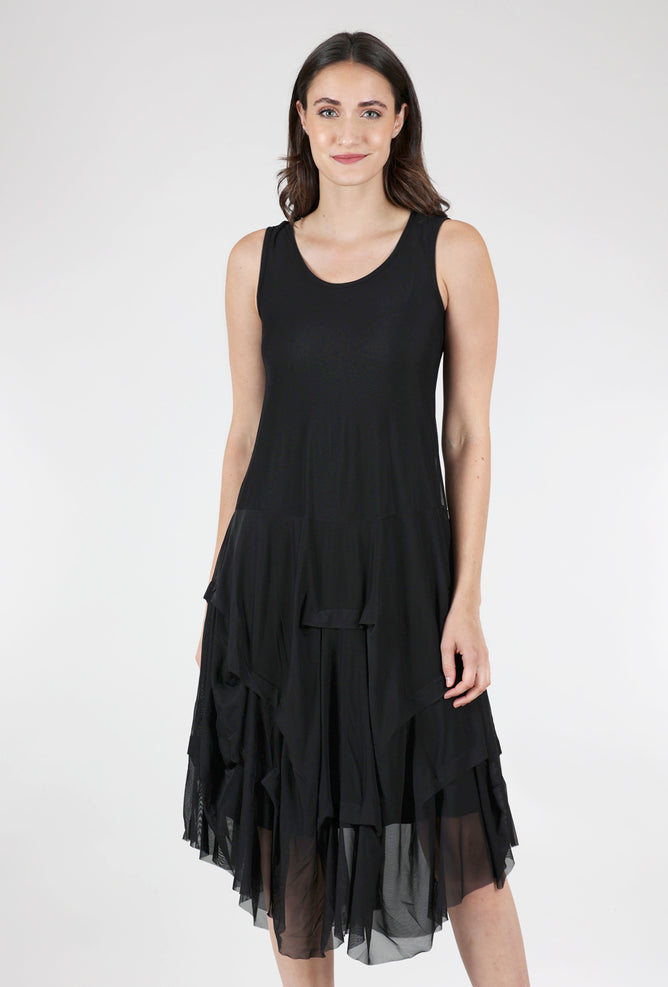 Kozan Martha Dress, Black Mesh 