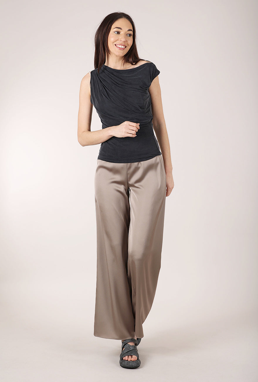 Cossac Maddy Drape Top, Black 