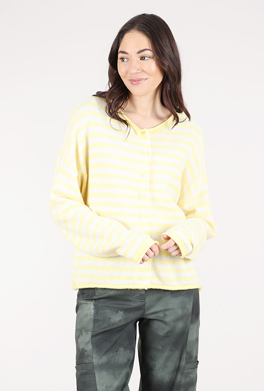 By Together Sunny Side Stripe Cardie, Yellow 