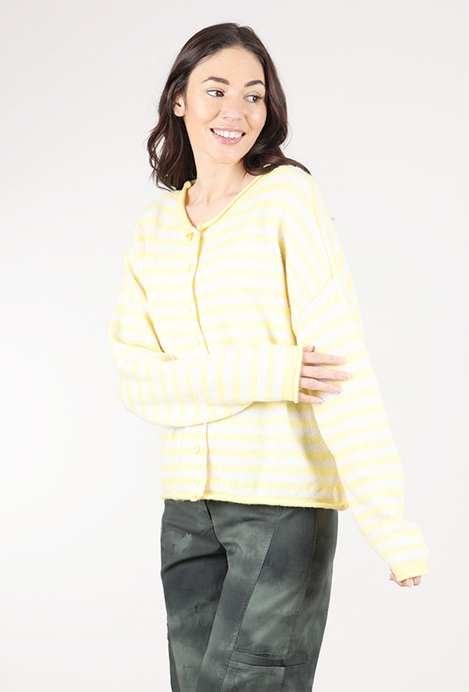By Together Sunny Side Stripe Cardie, Yellow 