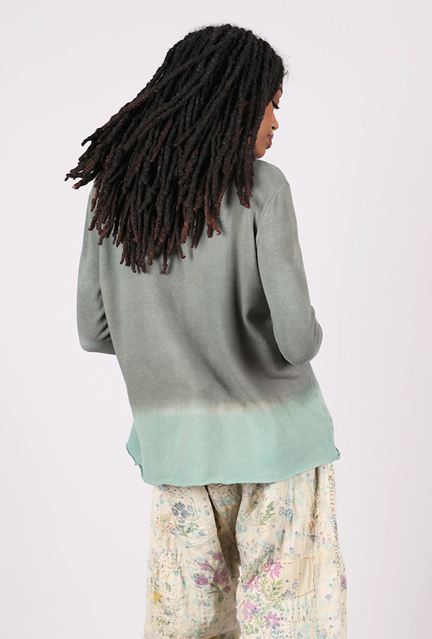 Heyne Bogut Cozy Ombre Dip Dye Top, Nickel/Sea 