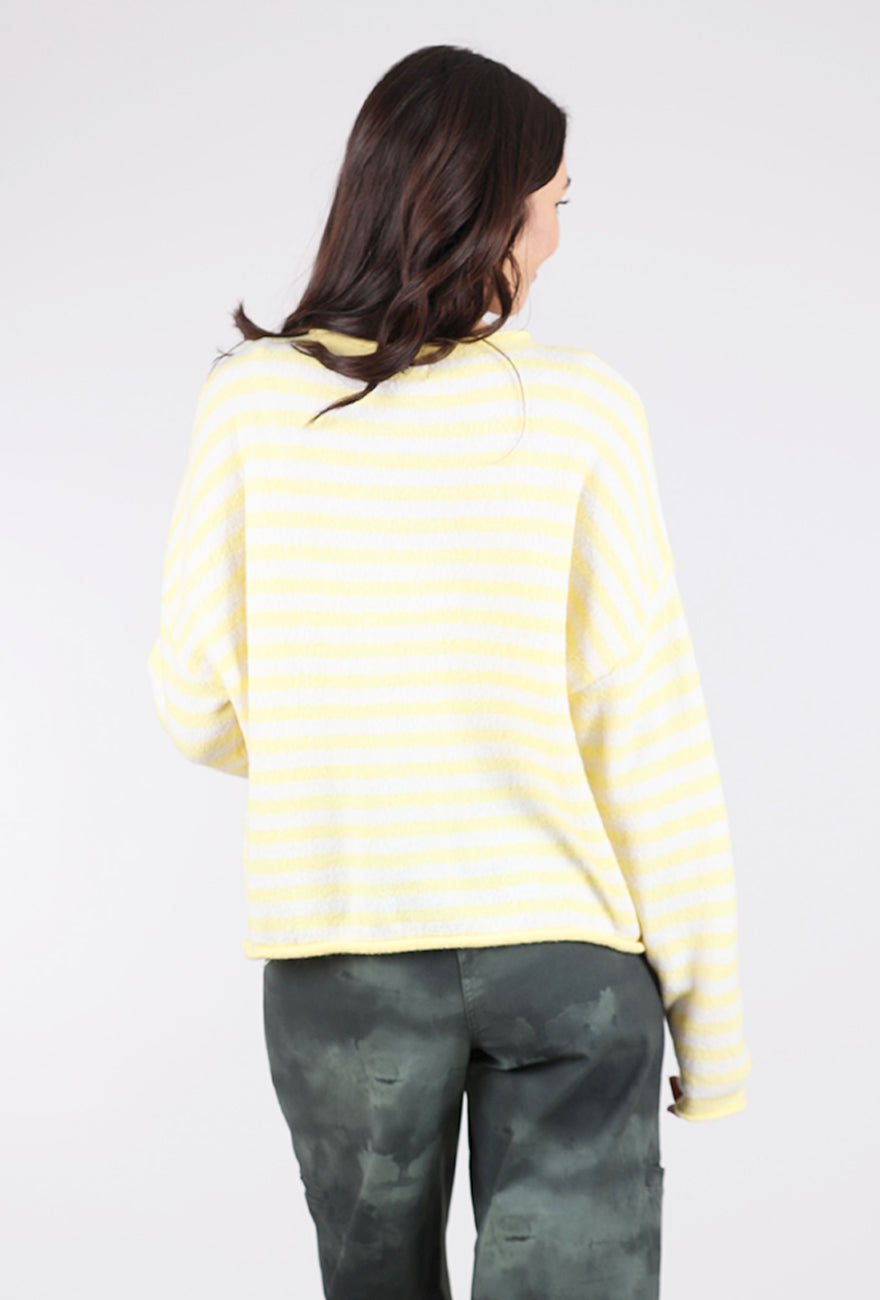 By Together Sunny Side Stripe Cardie, Yellow 