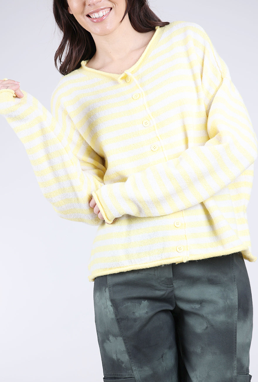 By Together Sunny Side Stripe Cardie, Yellow 