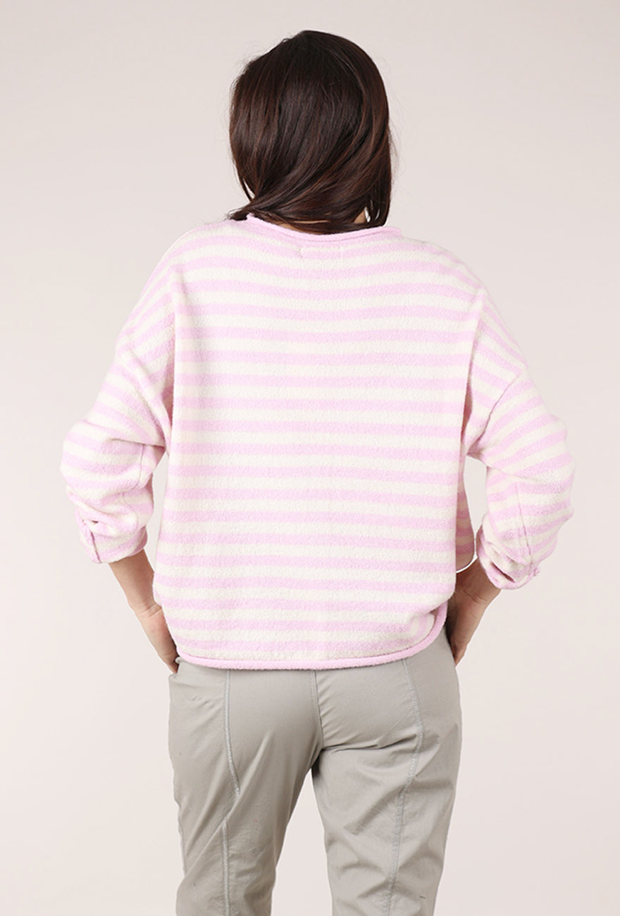 By Together Sunny Side Stripe Cardie, Lavender Pink 