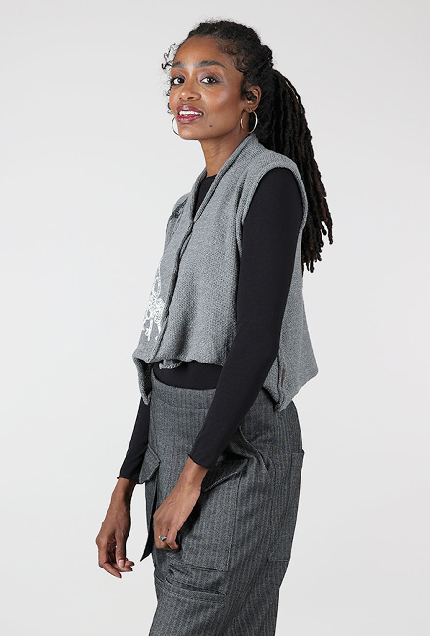 Paper Temples Car Vest, Gray Ombre Key 