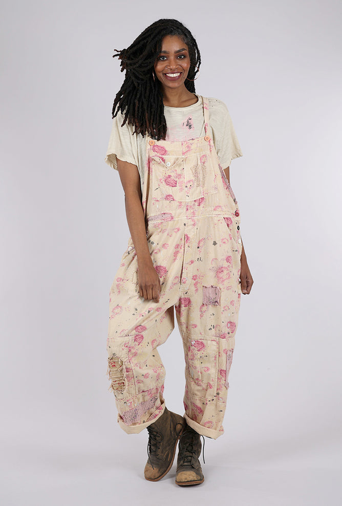 Magnolia Pearl Floral Print Love Overalls, Orchid Bloom 