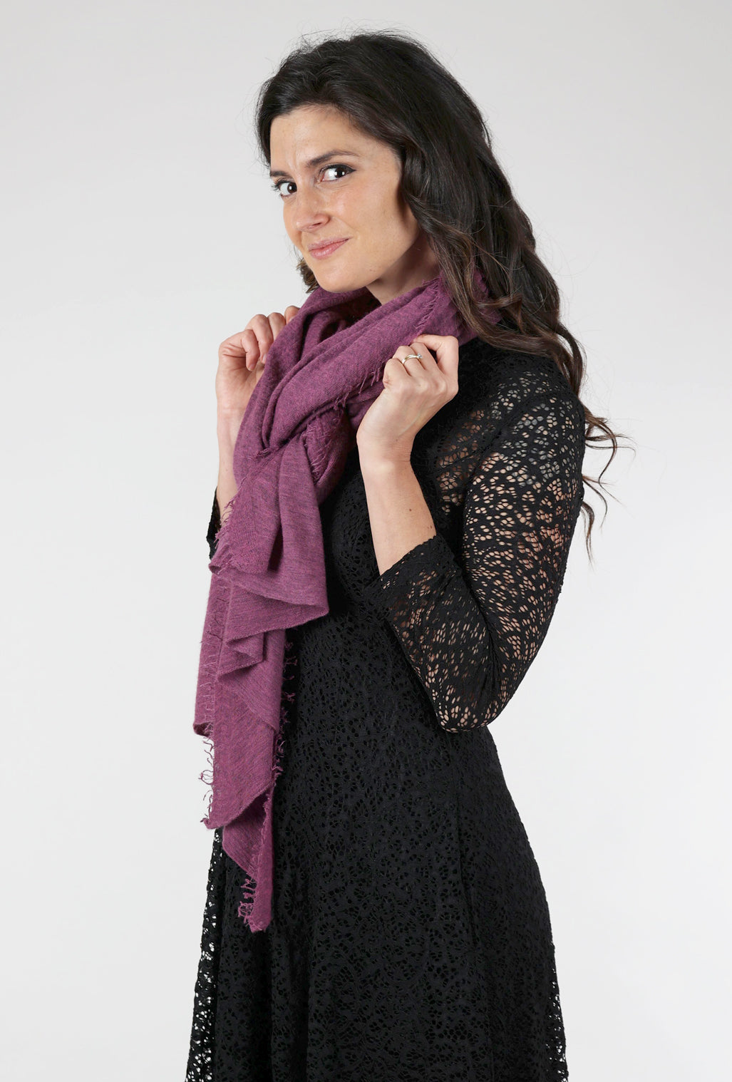 Grisal Cashmere Love Scarf, Berry Haze One Size 