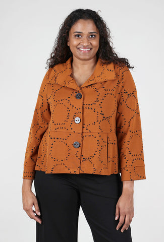 Habitat Circle Knit Jacquard Retro Jacket, Ginger 