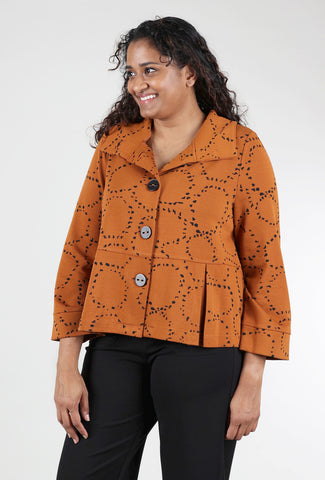 Habitat Circle Knit Jacquard Retro Jacket, Ginger 