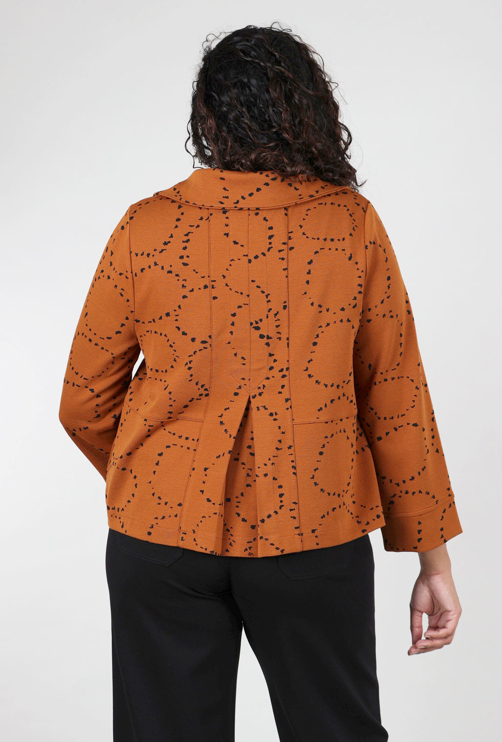 Habitat Circle Knit Jacquard Retro Jacket, Ginger 