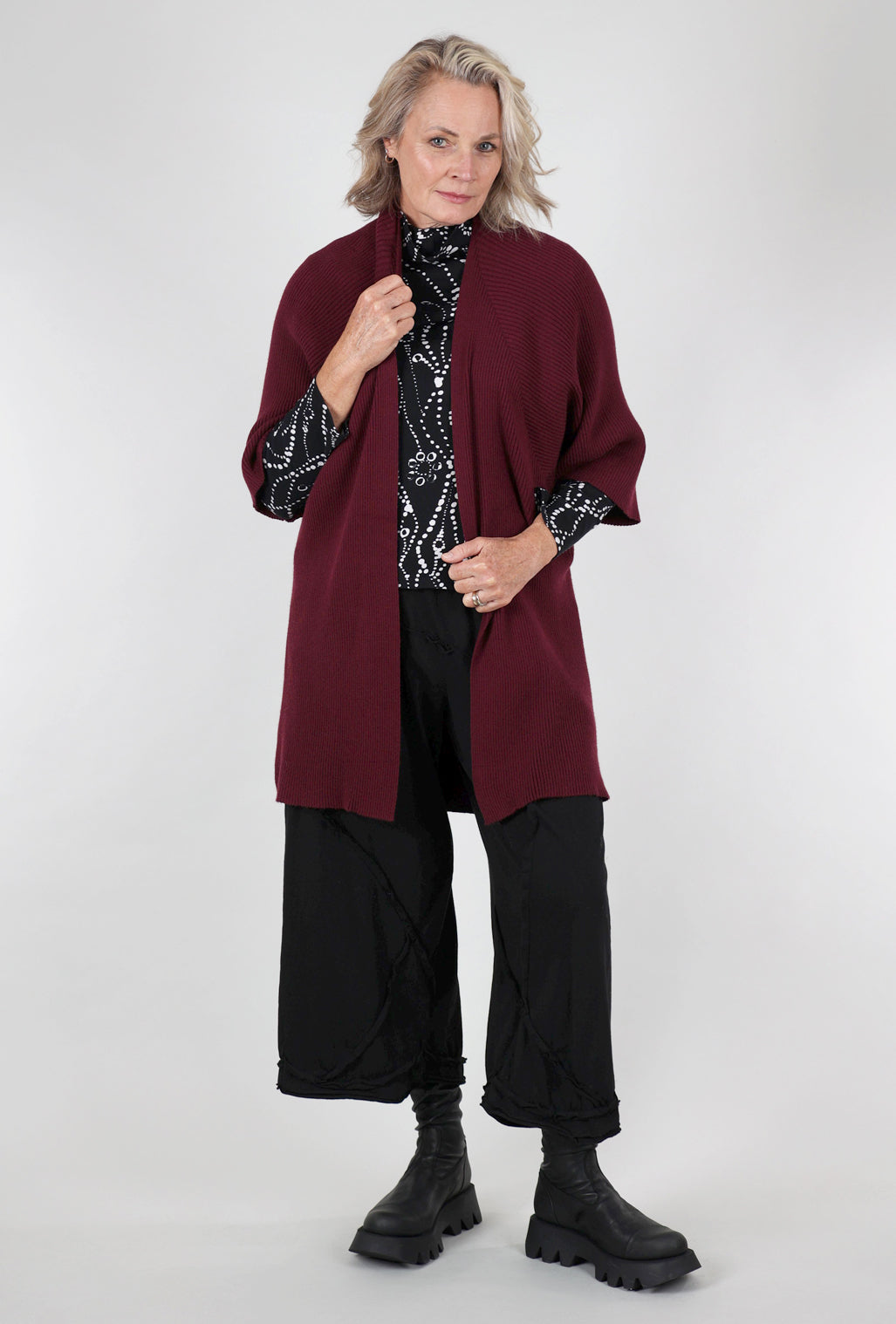 Kerisma Miko Cardigan, Dark Cherry One Size Cherry