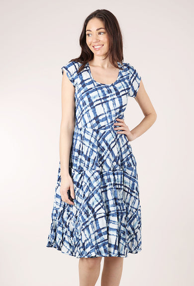 Dress Addict Jade Dress, Cobalt/White 