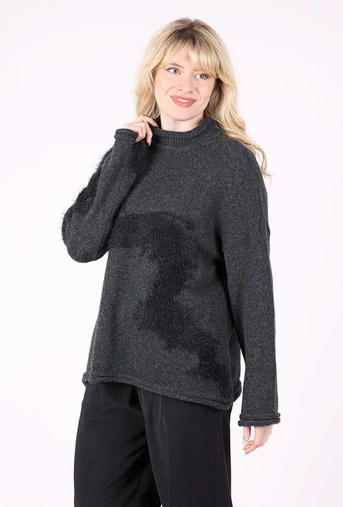 Ozai Texture Play Sweater, Gray 