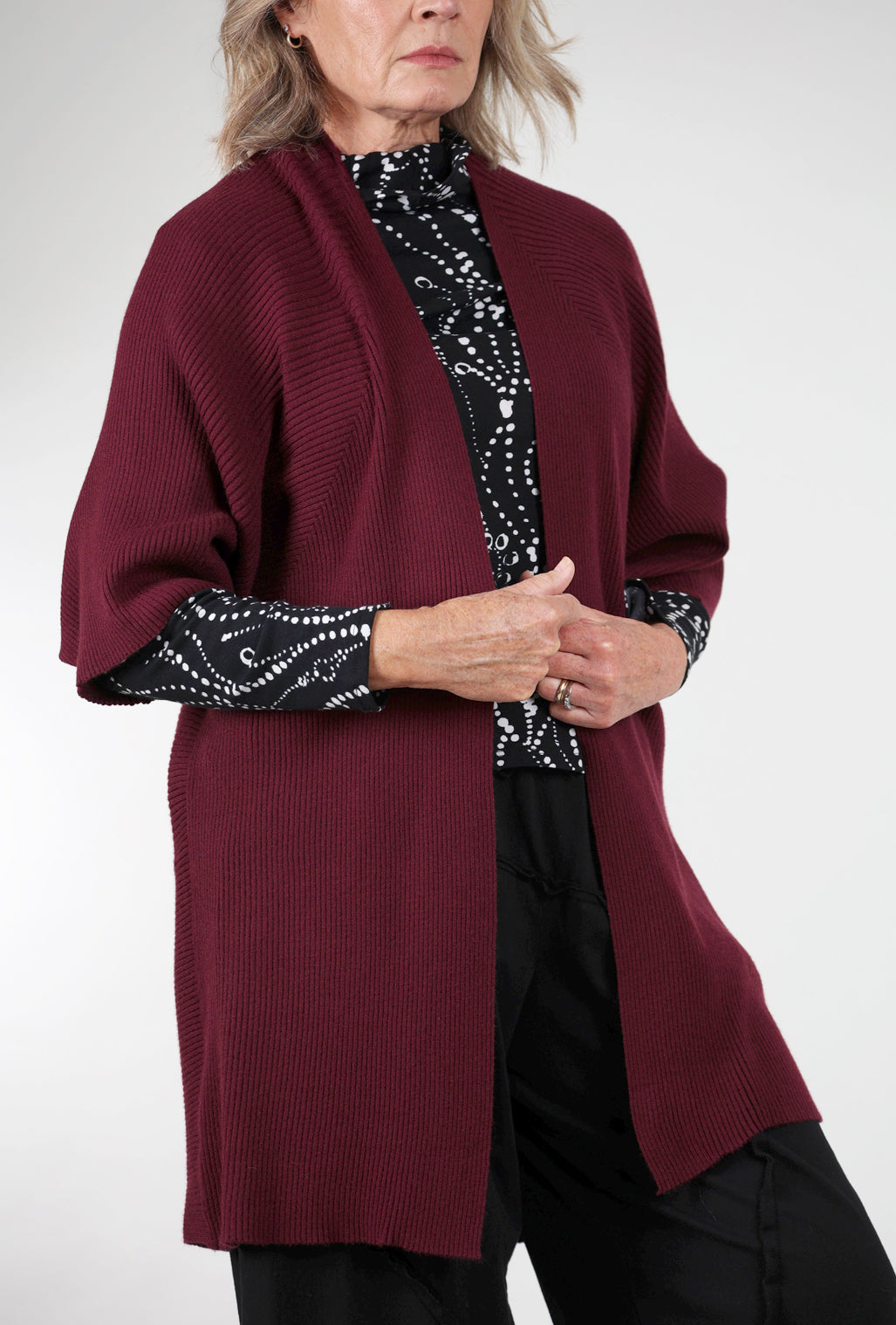 Kerisma Miko Cardigan, Dark Cherry One Size Cherry