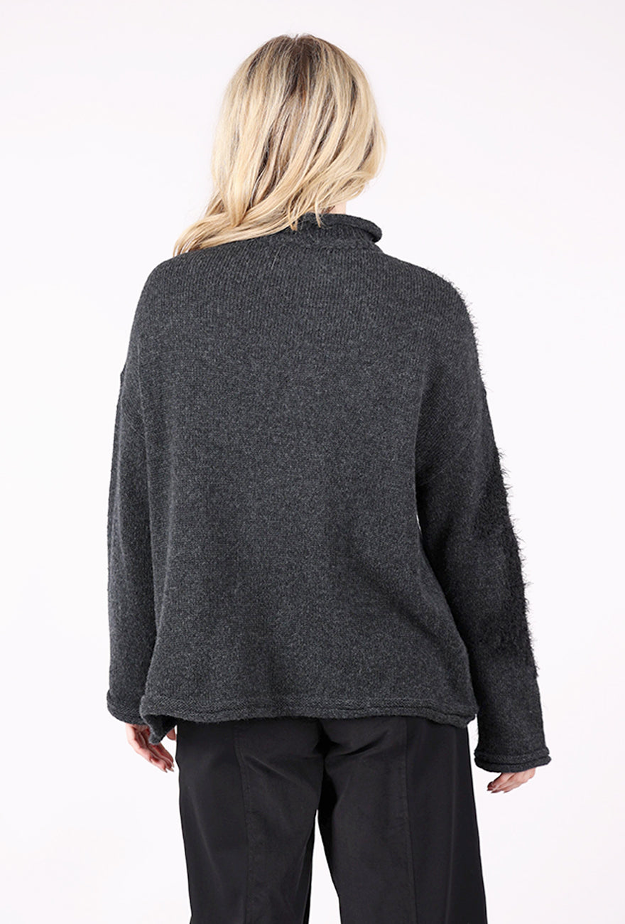 Ozai Texture Play Sweater, Gray 