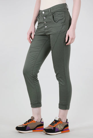 Femme Fatale Four-Button F/W Signature Pant, Olive 