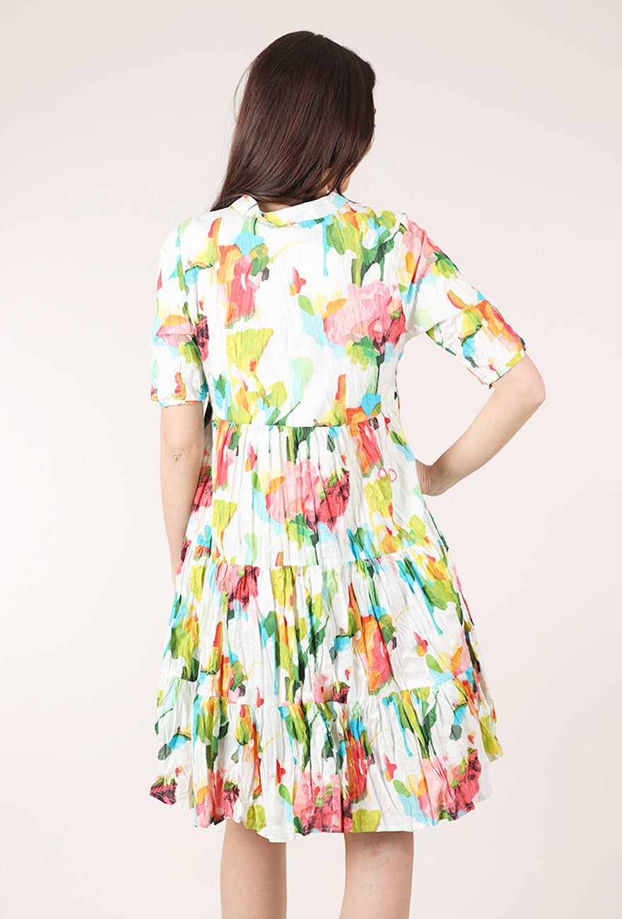 Dress Addict July Dress, White/Rose 