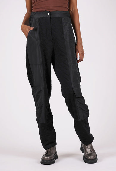 Alembika Quilted Details Jogger, Black 