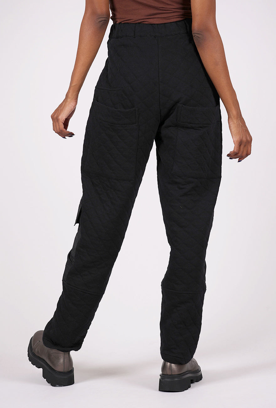 Alembika Quilted Details Jogger, Black 