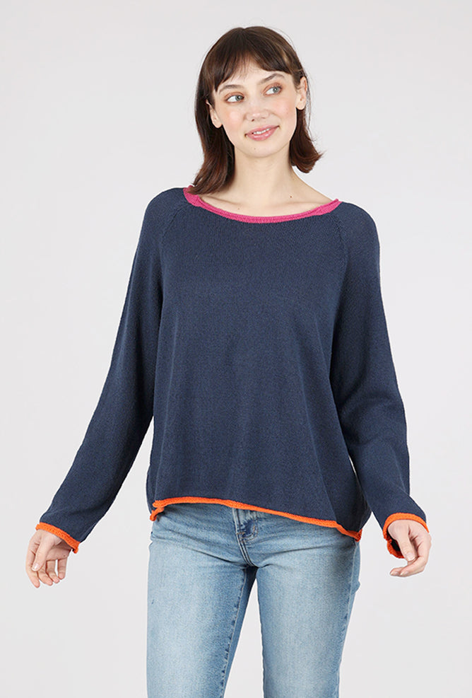 Alembika Irma Sweater, Navy/Pink 