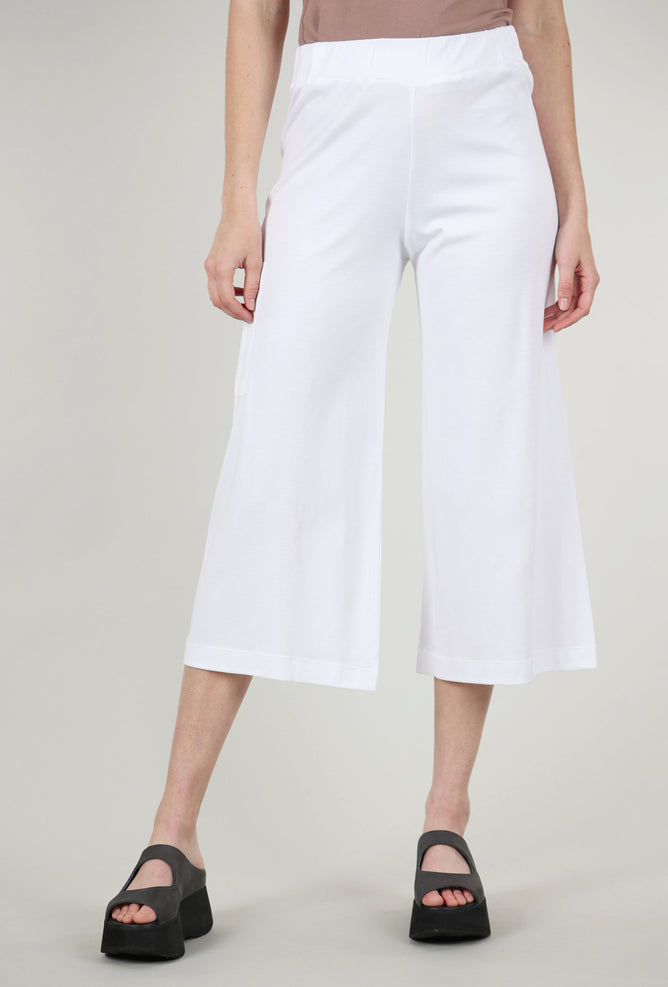 Planet Jersey Gaucho Pant, White 