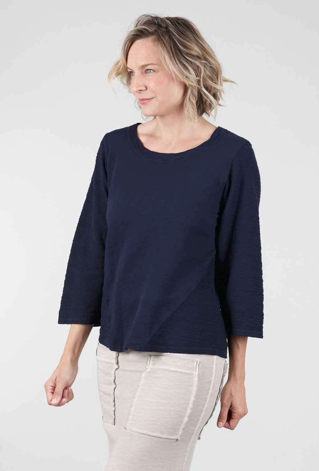 Prairie Cotton Contrast Flip Top, Nebula Navy 