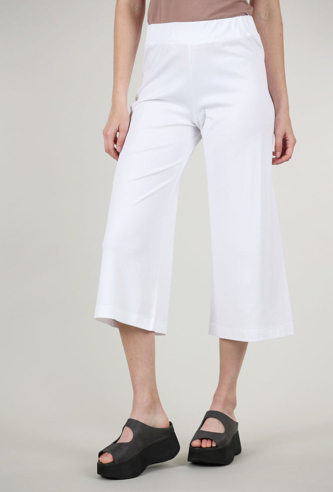 Planet Jersey Gaucho Pant, White 