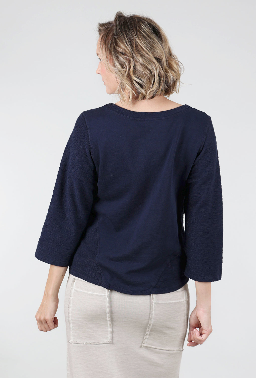 Prairie Cotton Contrast Flip Top, Nebula Navy 